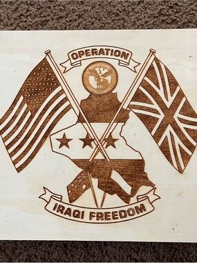 Operation Iraqi Freedom Wood Storage Box